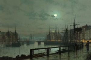 Whitby by moonlight
